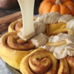 Pumpkin Cinnamon Rolls with Brown Butter Frosting
