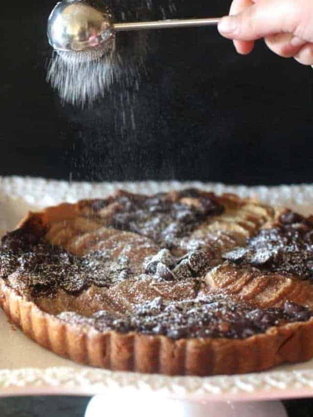 Maple Chocolate Pear Frangipane Tart Story