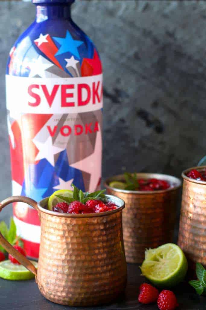 Raspberry Moscow Mules