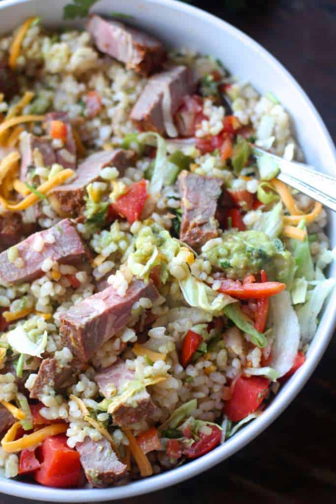 Steak Cilantro Lime Rice Taco Bowls