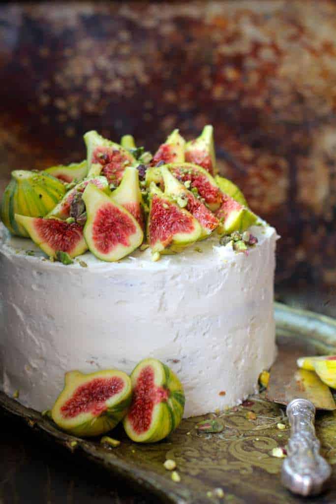 Fresh Fig Topped Spice Cake