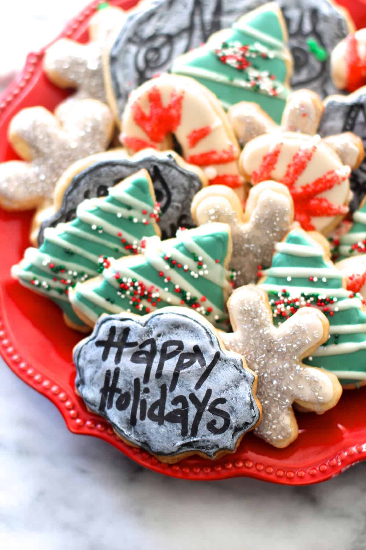 Chalkboard Christmas Cookies - The Seaside Baker