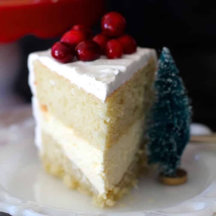 Eggnog Cake with Cheesecake Filling The Seaside Baker