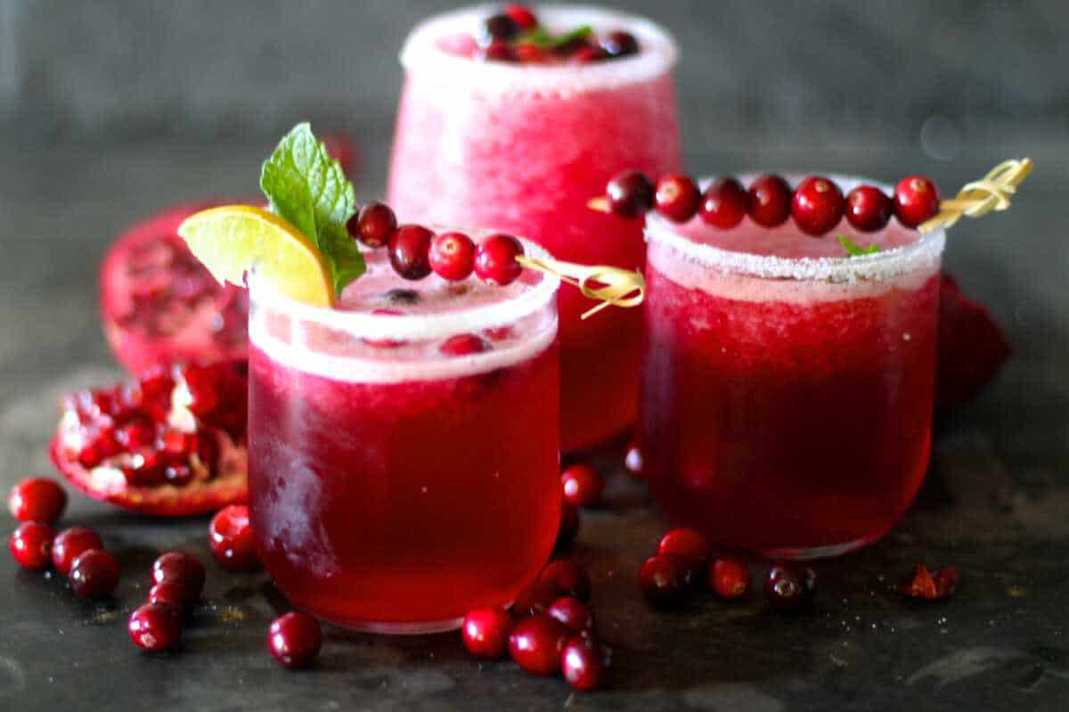 Pomegranate Cranberry Margaritas