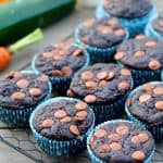 Healthy Whole Wheat Carrot Zucchini Chocolate Muffins
