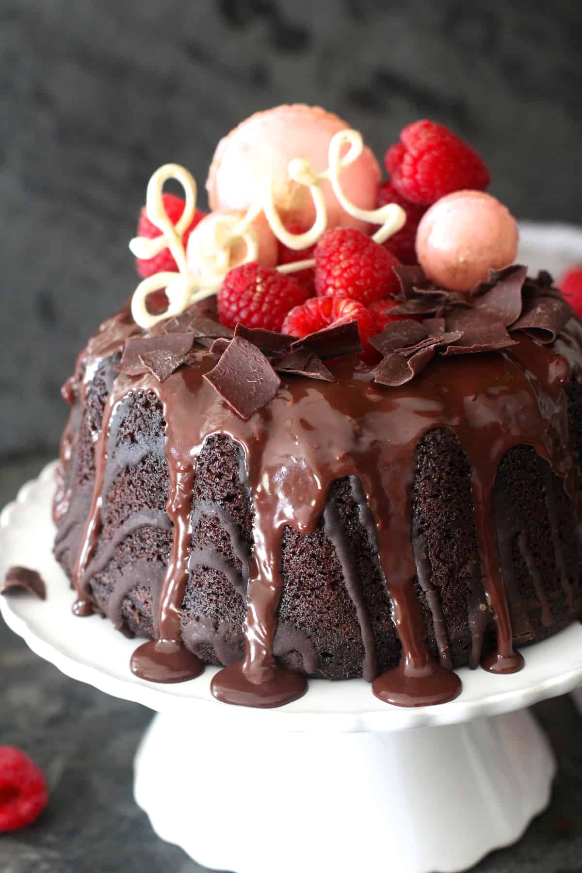 Chocolate Raspberry Bundt Cake Story - The Seaside Baker