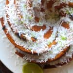 Coconut Lime Blueberry Bundt Cake