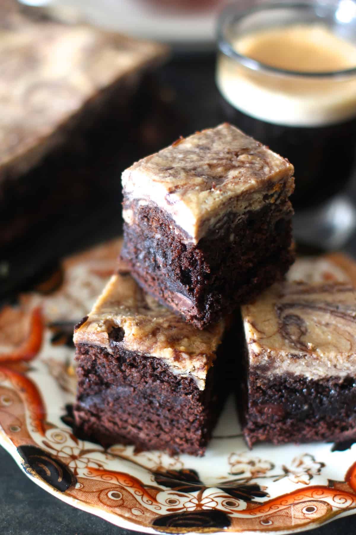 Espresso Cream Cheese Brownies - The Seaside Baker