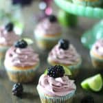 blackberry lime cupcakes