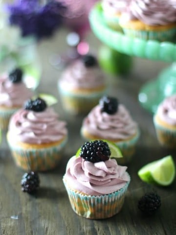 blackberry lime cupcakes