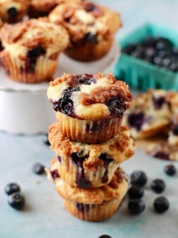 buttery coffee cake layered with cinnamon streusel and juicy blueberries. Simple to make and ready in under 30 minutes!