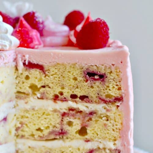 Fresh Raspberry Cream Cake - The Seaside Baker