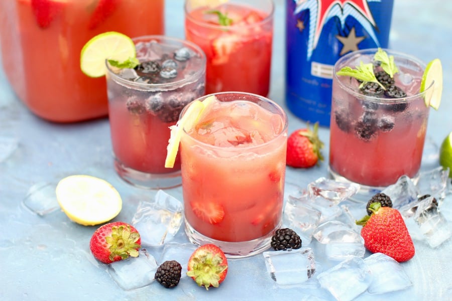 Spiked Strawberry Lemon Punch