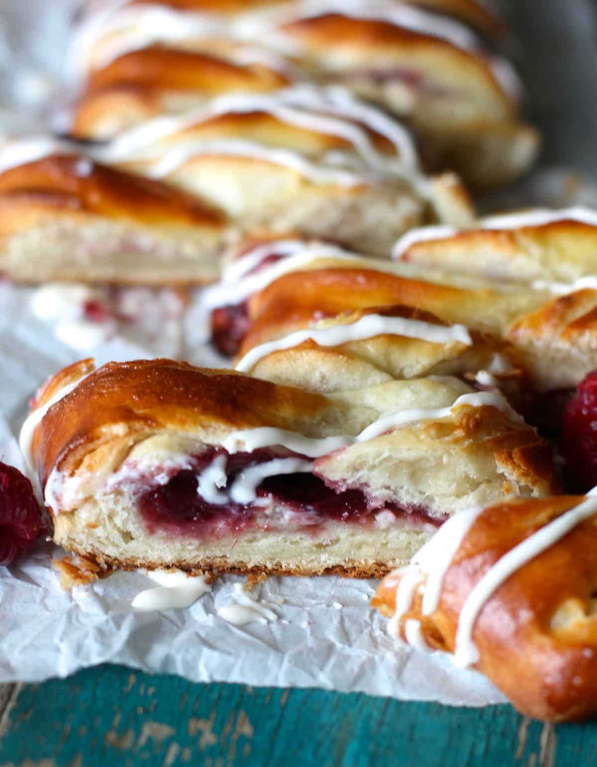 Easy Raspberry Cream Cheese Danish - The Seaside Baker