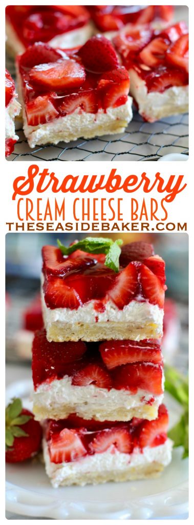 Strawberry Cheesecake Bars - The Seaside Baker