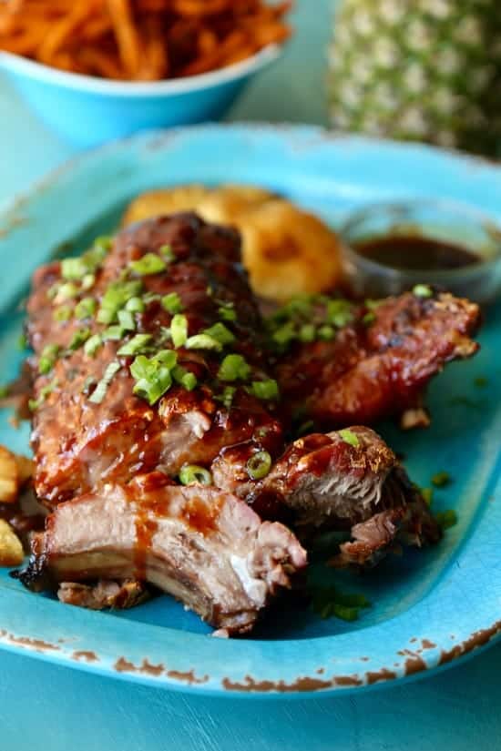 Pork Ribs Pineapple BBQ Sauce - The Seaside Baker