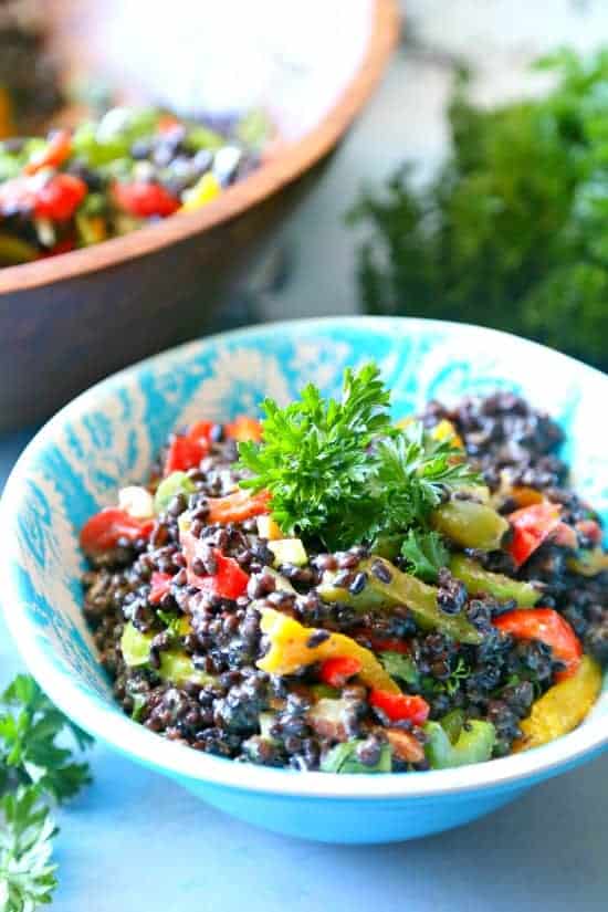 Black Lentil Rice Quinoa Salad The Seaside Baker