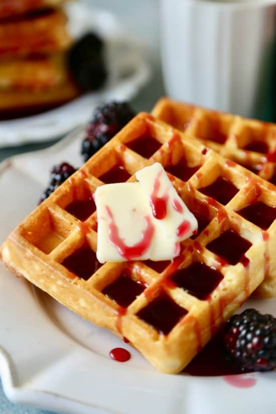 Mini Belgian Waffles With Fresh Berries And Maple Syrup by kitchnkid, Quick & Easy Recipe