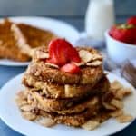 A crushed Cinnamon Toast Crunch coated french bread that is crispy on the outside and soft in the center. Makes for the perfect fun breakfast or brunch.