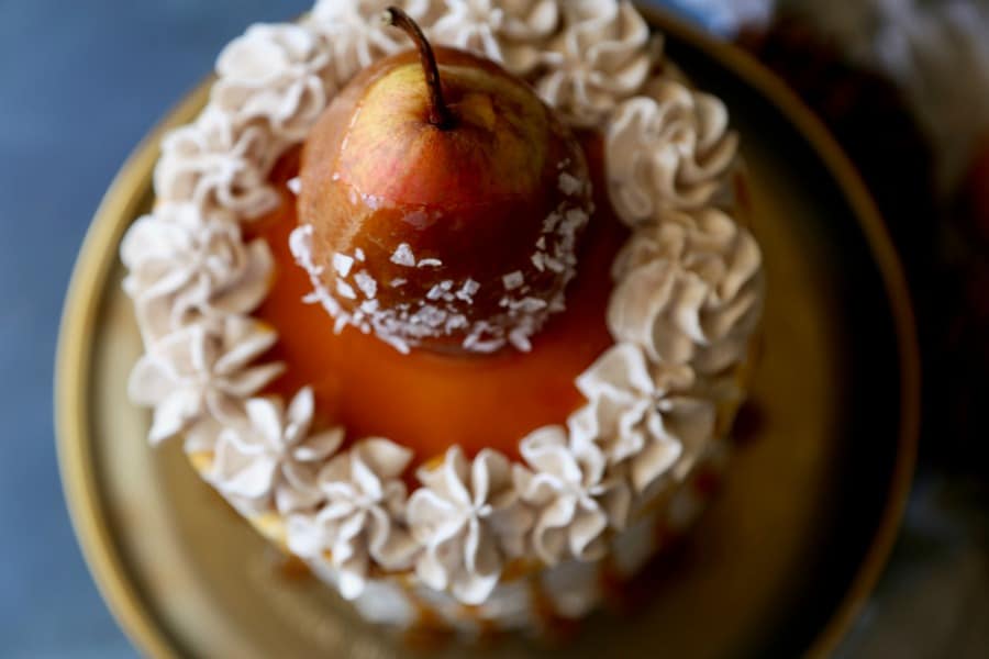 Pear Spice Cake with Salted Caramel