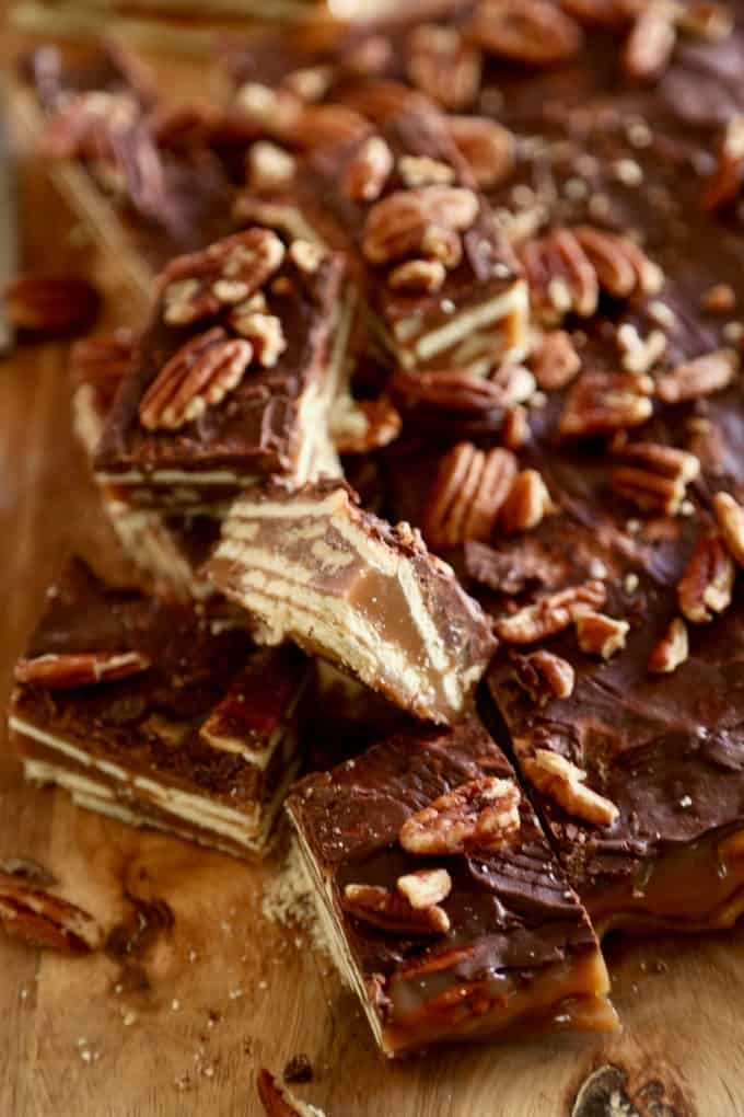 Caramel Pecan Crunch Bars