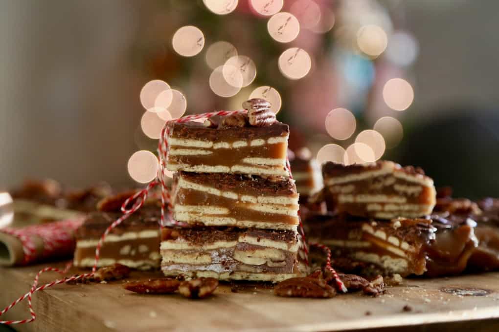 Caramel Pecan Crunch Bars