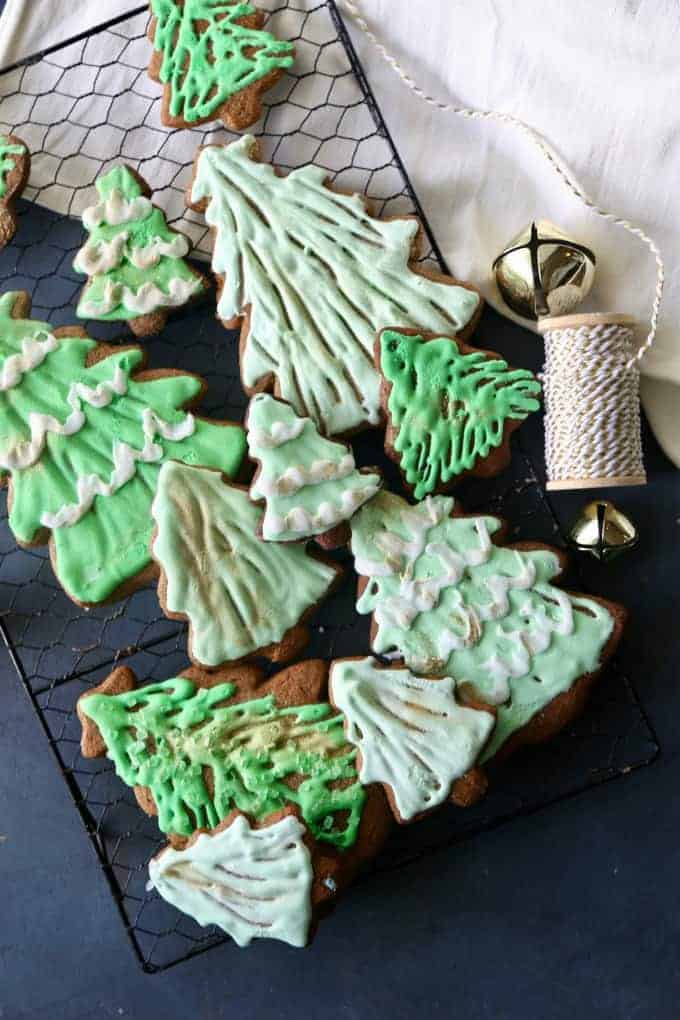 Ombre Gingerbread Christmas Trees - The Seaside Baker