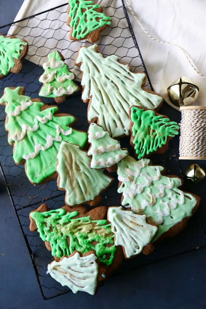 Ombre Gingerbread Christmas Trees - The Seaside Baker