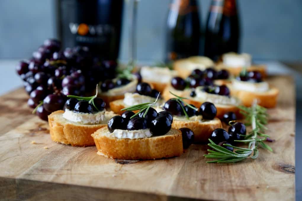 Roasted Grape Crostini