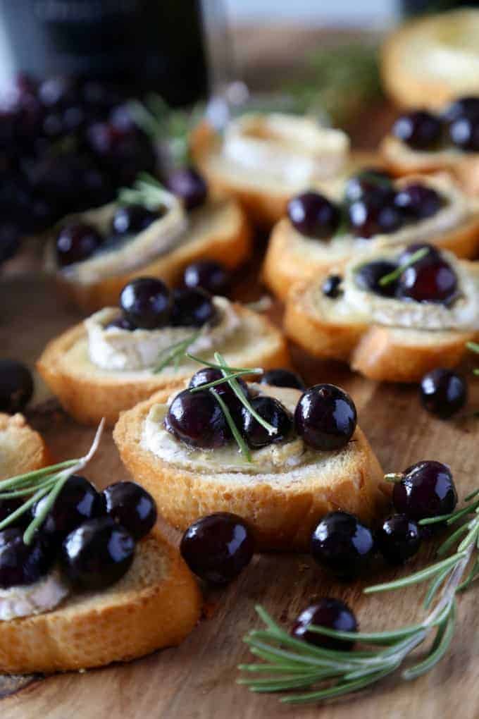 Roasted Grape Crostini