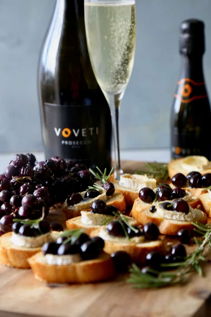 Roasted Grape Crostini