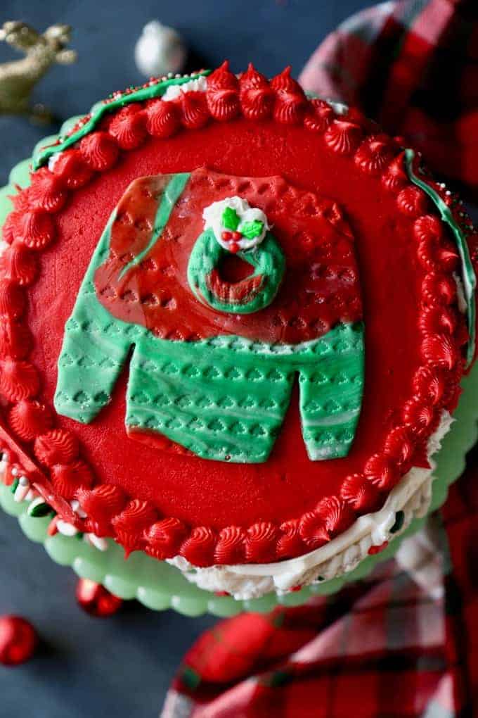 Ugly Christmas Sweat Cake