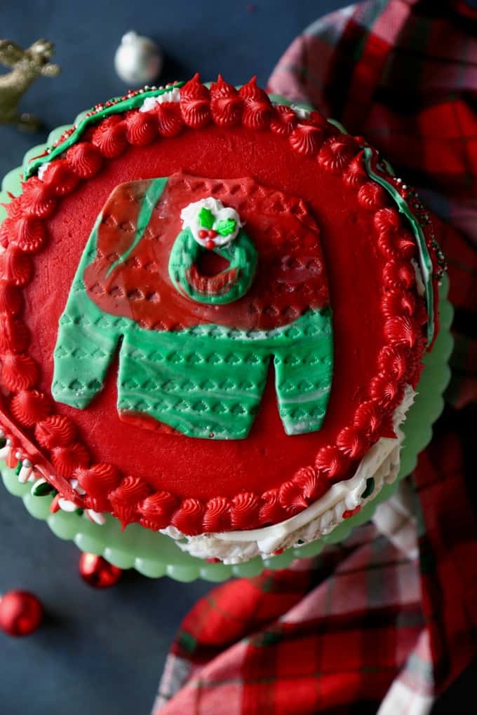 Ugly Christmas Sweat Cake