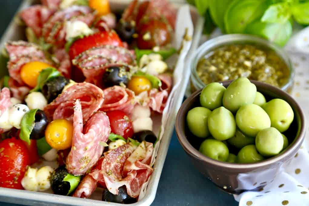 Antipasto Pesto Skewers