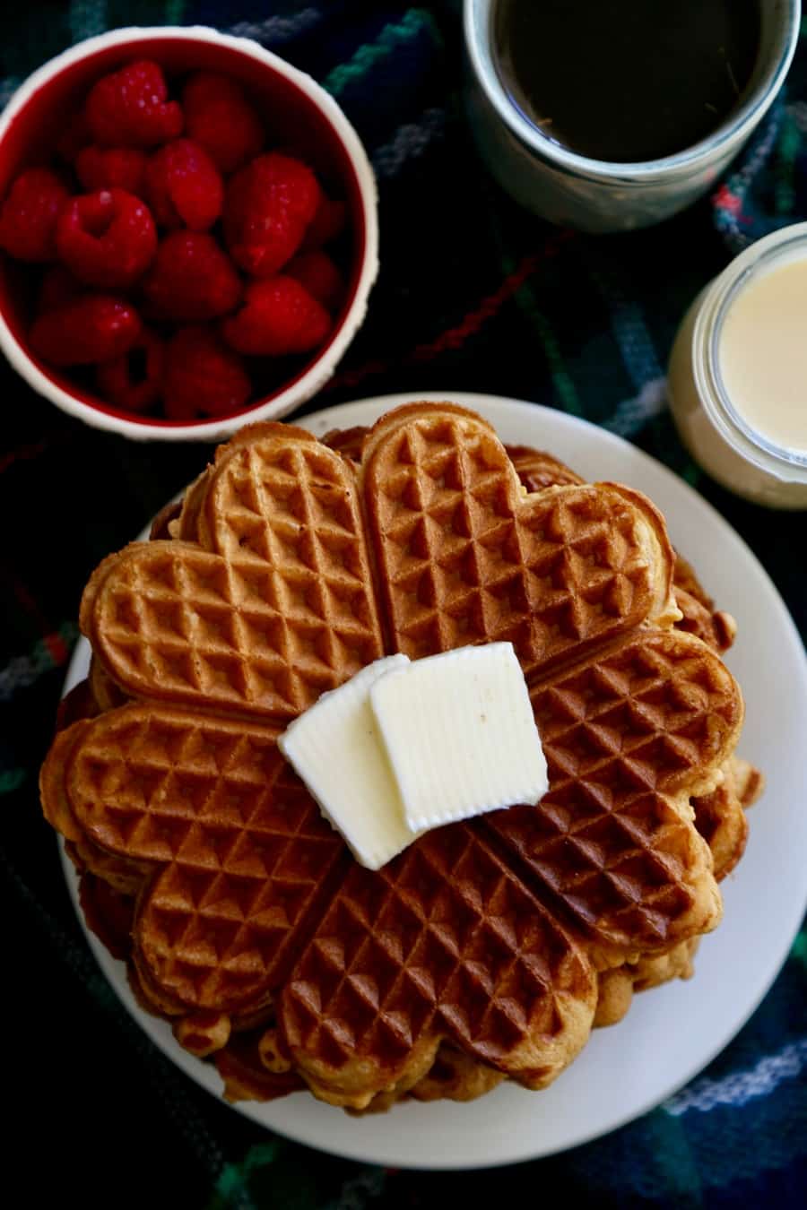 Gingerbread Waffles with Coconut Syrup