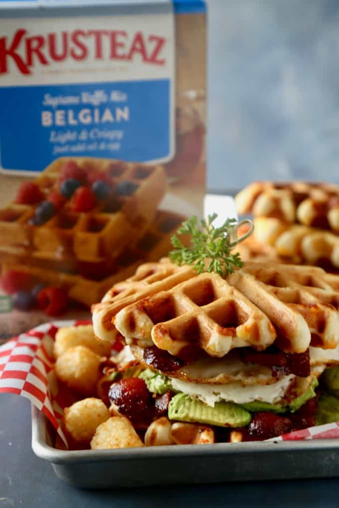 Cheddar Chive Waffle Sandwiches-2