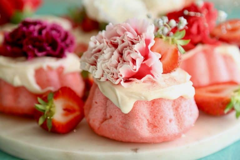 Strawberry Mini Bundt Cakes with White Chocolate Ganache The Seaside