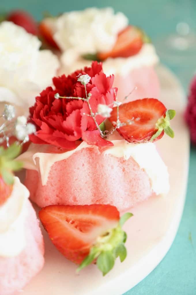 Strawberry Mini Bundt Cakes- with White Chocolate Ganache - The Seaside Baker