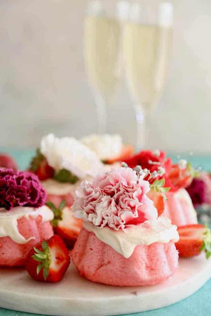 Strawberry Mini Bundt Cakes