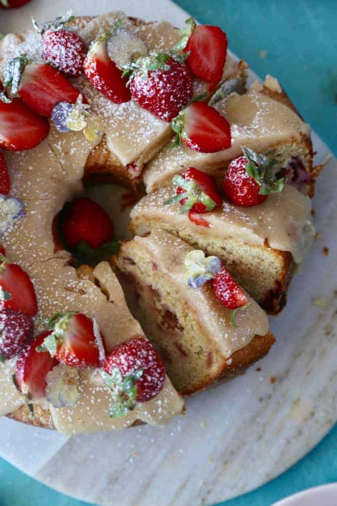 Gluten Free Strawberry Bundt Cake