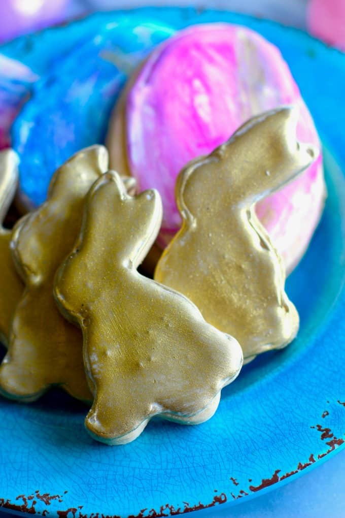 Golden Bunny Easter Cookies