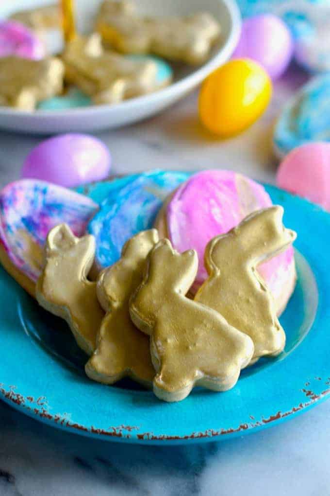 Golden Bunny Easter Cookies