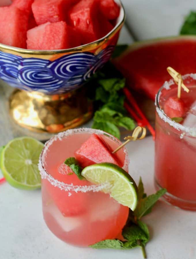 Watermelon Mint Margaritas