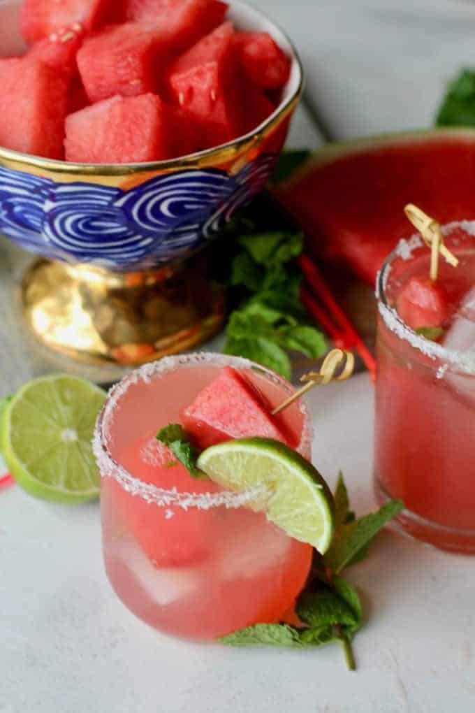 Watermelon Mint Margaritas