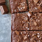 Salted Dark Chocolate Chunk Brownies