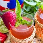 Strawberry Basil Vodka Cocktail