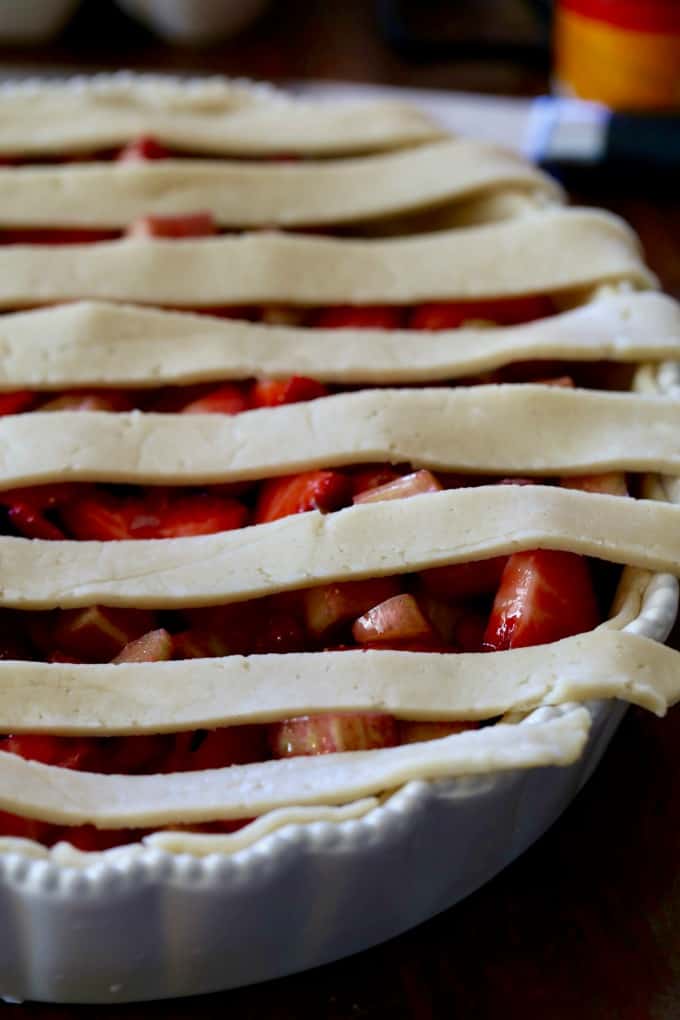 Strawberry Rhubarb Lattice Pie