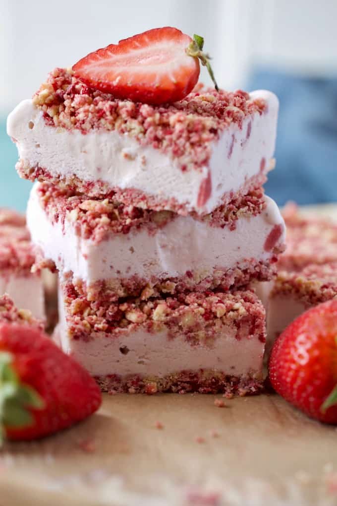 Strawberry Shortcake Ice Cream Bars + Video - The Seaside Baker