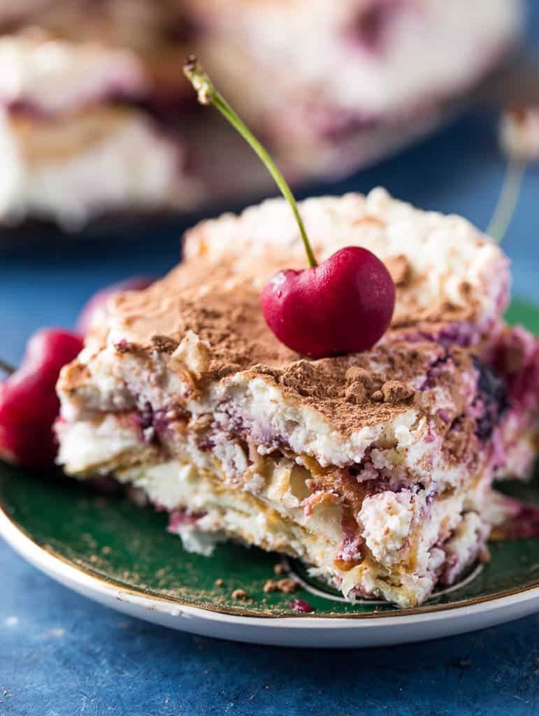 Cherry Almond Tiramisu The Seaside Baker