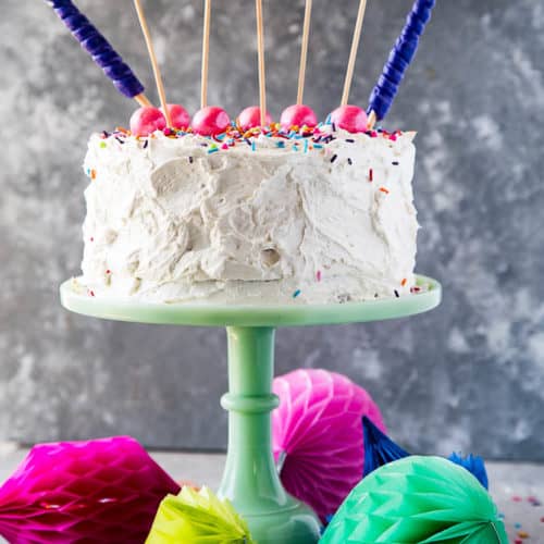 Frosted Funfetti Layer Cake | Love and Olive Oil